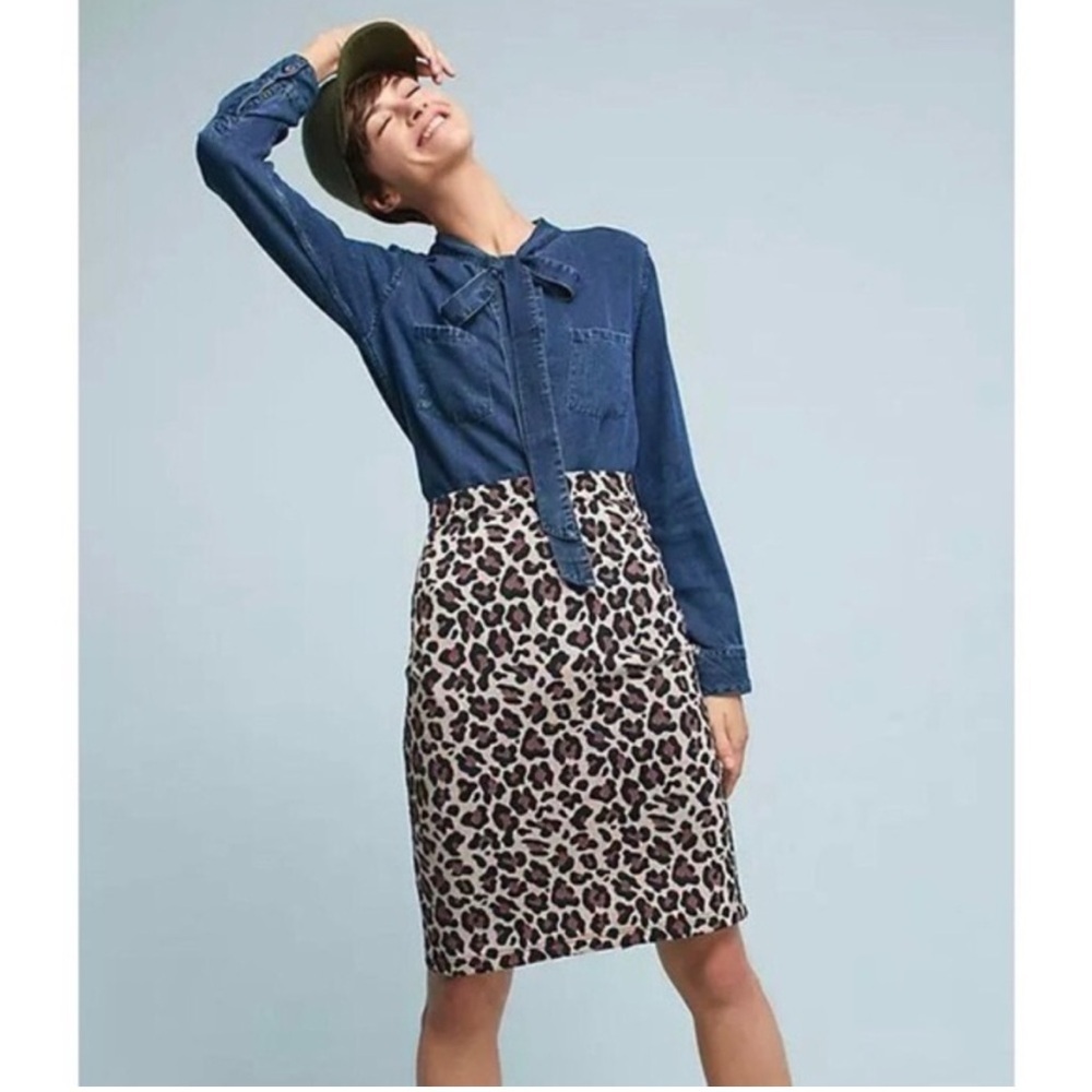 EXCELLENT CONDITION MAEVE LEOPARD PRINT SKIRT SIZE SMALL